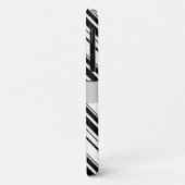 Zwarte en witte zigzag Patroon, Jouw naam Case-Mate iPhone Case (Achterkant/links)
