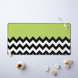 Zwarte en witte zigzag Pattern, Chevron, Green Bureaumat