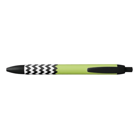 Zwarte en witte zigzag Pattern, Chevron, Green Inkt Pen (Achterkant)
