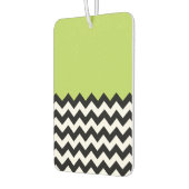 Zwarte en witte zigzag Pattern, Chevron, Green Luchtverfrisser (Links)