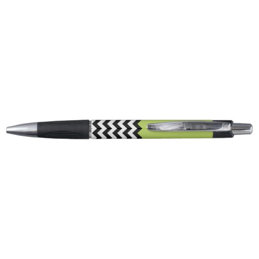 Zwarte en witte zigzag Pattern, Chevron, Green Pen (Achterkant)