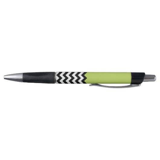 Zwarte en witte zigzag Pattern, Chevron, Green Pen (Bodem)