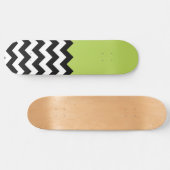 Zwarte en witte zigzag Pattern, Chevron, Green Persoonlijk Skateboard (Horizontaal)