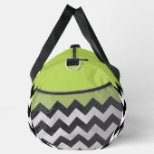 Zwarte en witte zigzag Pattern, Chevron, Green Plunjezak (Rechts)