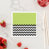 Zwarte en witte zigzag Pattern, Chevron, Green Servet (Insitu)