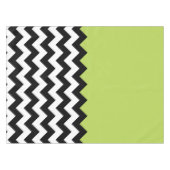 Zwarte en witte zigzag Pattern, Chevron, Green Tafelkleed (Voorkant (Horizontaal))
