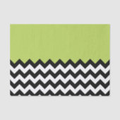 Zwarte en witte zigzag Pattern, Chevron, Green Tissuepapier (Voorkant)