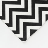 Zwarte en witte zigzag Stripes Chevron Pattern Fleece Deken (Hoek)