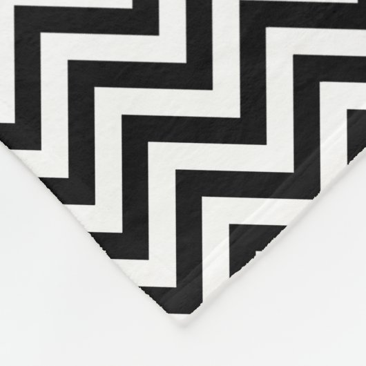 Zwarte en witte zigzag Stripes Chevron Pattern Fleece Deken (Hoek)