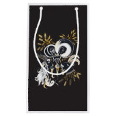 Zwarte en witte zingende Geiteninkschildering Klein Cadeauzakje (Voorkant)