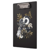 Zwarte en witte zingende Geiteninkschildering Klembord (Links)