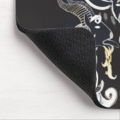 Zwarte en witte zingende Geiteninkschildering Muismat (Hoek)