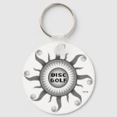 Zwarte en witte zon sleutelhanger (Voorkant)