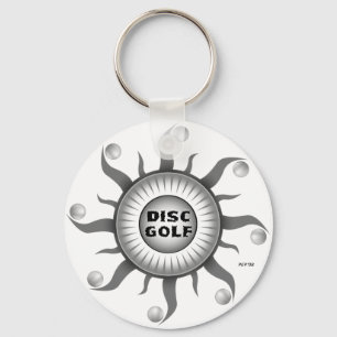 Zwarte en witte zon sleutelhanger