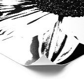 Zwarte en witte zonnebloem Afdrukken Foto Afdruk (Hoek)