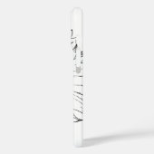 Zwarte en witte zonnebloem Case-Mate iPhone case (Achterkant / Links)