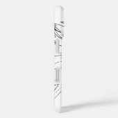 Zwarte en witte zonnebloem Case-Mate iPhone case (Achterkant / Rechts)