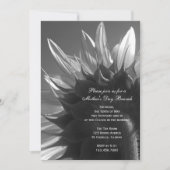 Zwarte en witte zonnebloem Moederdag Brunch Kaart (Voorkant)