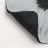 zwarte en witte zonnebloem muismat (Hoek)