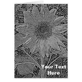 zwarte en witte zonnebloem originele moderne kunst