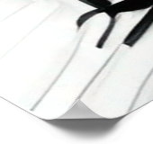 Zwarte en witte zonnebloem poster (Hoek)