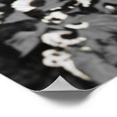 Zwarte en witte zonnebloem poster (Hoek)