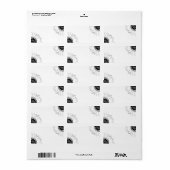 Zwarte en witte zonnebloemen etiket (Full Sheet)