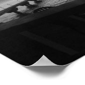 Zwarte en witte zonsondergang in Dominica Poster (Hoek)