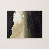 Zwarte en witte zonsondergang legpuzzel (Horizontaal)