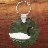 Zwarte en Witte Zwaan Sleutelhanger (Voorkant)
