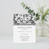 Zwarte en Witte Zwand Rehearsal Dincard Kaart (Staand voorkant)