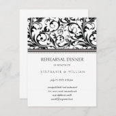 Zwarte en Witte Zwand Rehearsal Dincard Kaart (Voorkant / Achterkant)