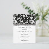 Zwarte en Witte Zwand Rehearsal Dincard Kaart (Staand voorkant)