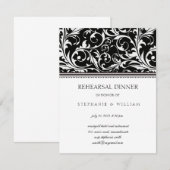 Zwarte en Witte Zwand Rehearsal Dincard Kaart (Voorkant / Achterkant)