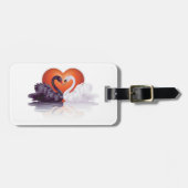 Zwarte en witte zwanen bagagelabel (Voorkant horizontaal)