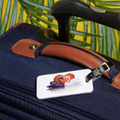 Zwarte en witte zwanen bagagelabel