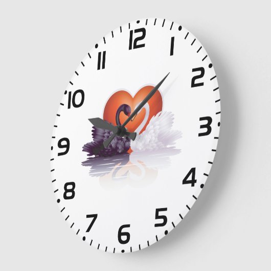 Zwarte en witte zwanen grote klok (Hoek)