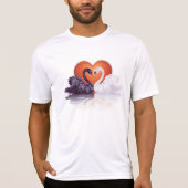 Zwarte en witte zwanen Mannen actief T-shirt (Voorkant)