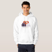 Zwarte en witte zwanen Mannen Hoodie (Voorkant volledig)