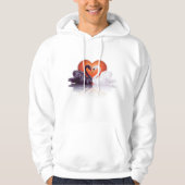 Zwarte en witte zwanen Mannen Hoodie (Voorkant)