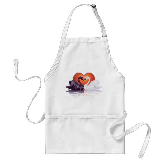 Zwarte en witte zwanen standaard schort (Voorkant)