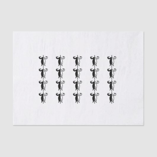 Zwarte en witte zwanen tissuepapier (Voorkant)