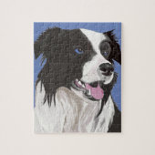 zwarte en witte zwarte blauwe ogen legpuzzel (Verticaal)