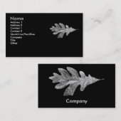 Zwarte en witte zwarte lek-kaart visitekaartje (Voorkant / Achterkant)