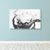 Zwarte en witte zwarte Zee Canvas Afdruk (Insitu (Houten vloer))