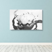 Zwarte en witte zwarte Zee Canvas Afdruk (Insitu (Houten vloer))