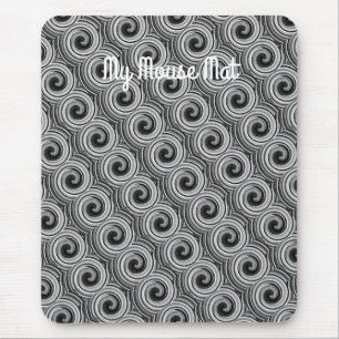 zwarte en witte zwelgen moderne contemporie muismat