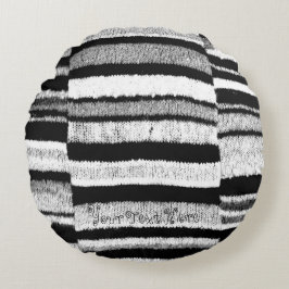 zwarte en witte zwelgen originele moderne contempo rond kussen