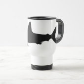 Zwarte en witte zwemhaai reisbeker (Voorkant rechts)