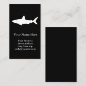 Zwarte en witte zwemhaai visitekaartje (Voorkant / Achterkant)